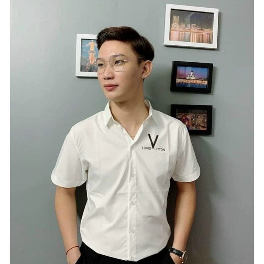 Áo sơ mi nam in logo