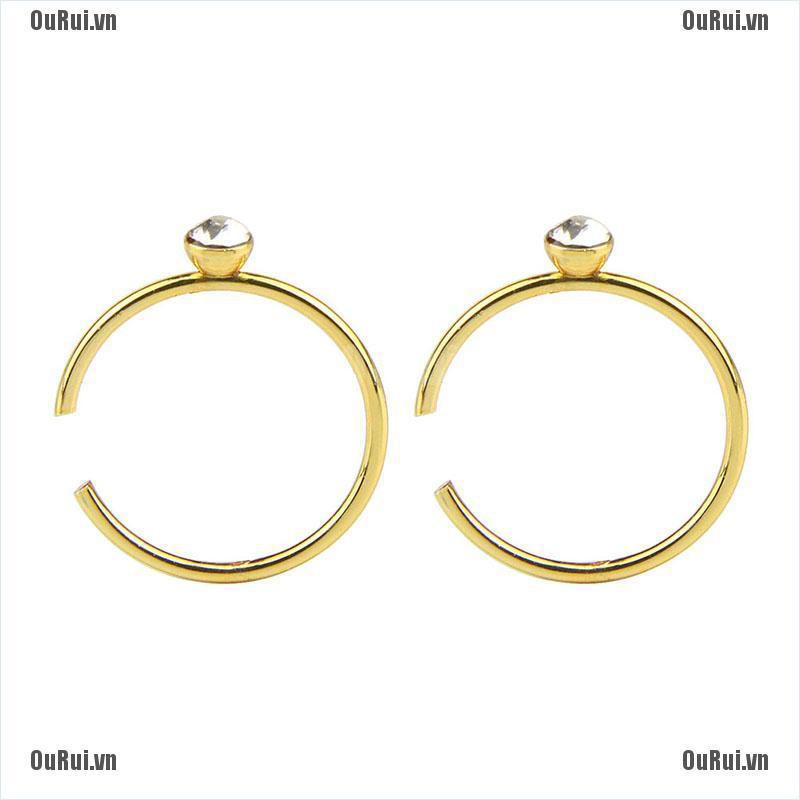 Set 40 khuyên mũi đính đá pha lê bằng thép không gỉ