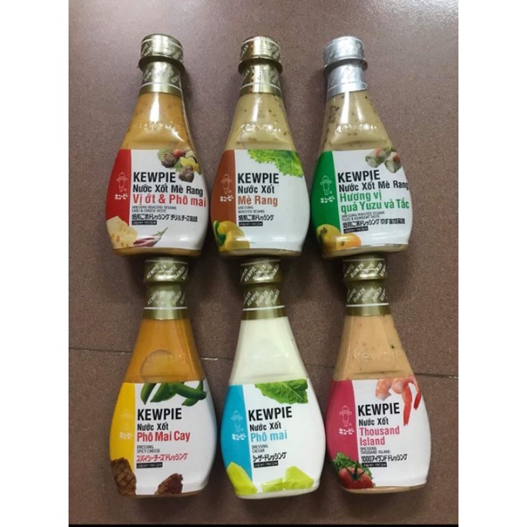 XỐT KEWPIE 210ML CÁC LOẠI ĂN CÙNG RONG NHO,SALAD,EATCLEAN,HEALTHY NGON BỔ RẺ