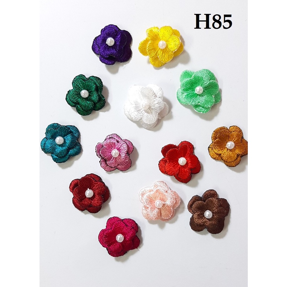 Hoa thêu 2 lớp 2,2cm / túi 10 hoa (H85)