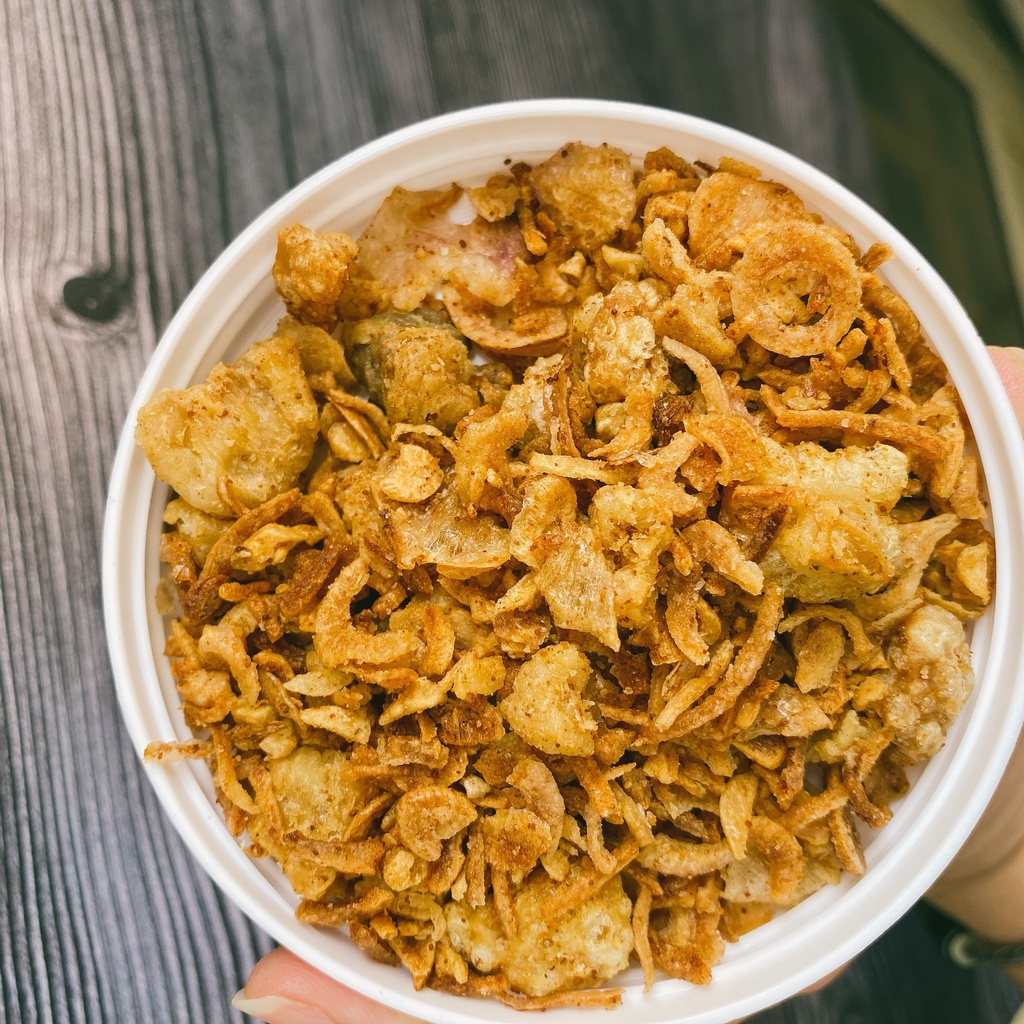 MUỐI TÓP MỠ GIÒN BÉO độc quyền Ăn Vặt Ngon Lắc Lư (vị mặn vừa, không cay, không ngọt)