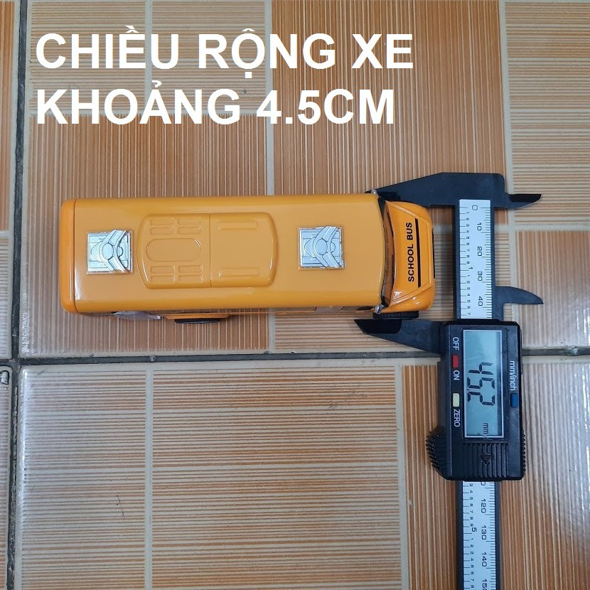 Mô hình xe ô tô School bus mini bằng kim loại xe đồ chơi trẻ em