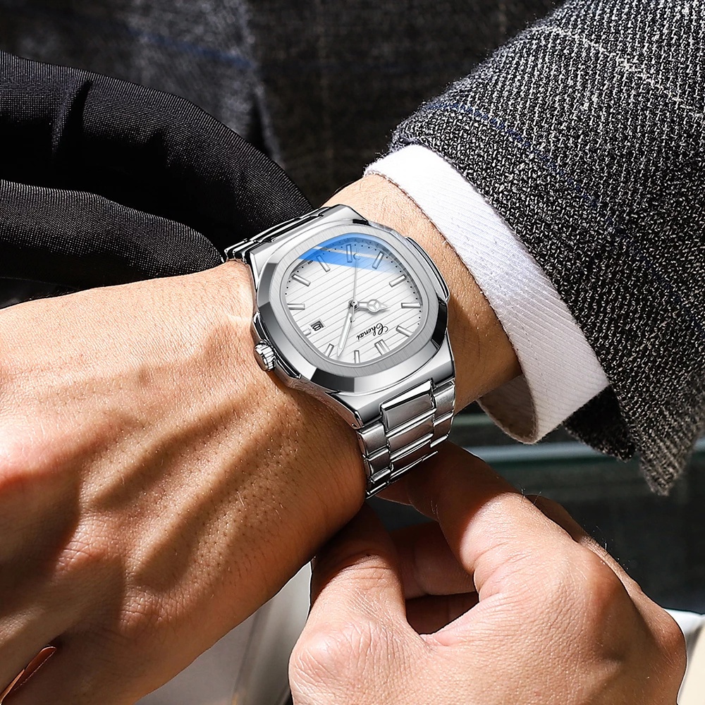Đồng hồ đeo tay nam chất liệu thép không gỉ chống thấm nước sang trọng