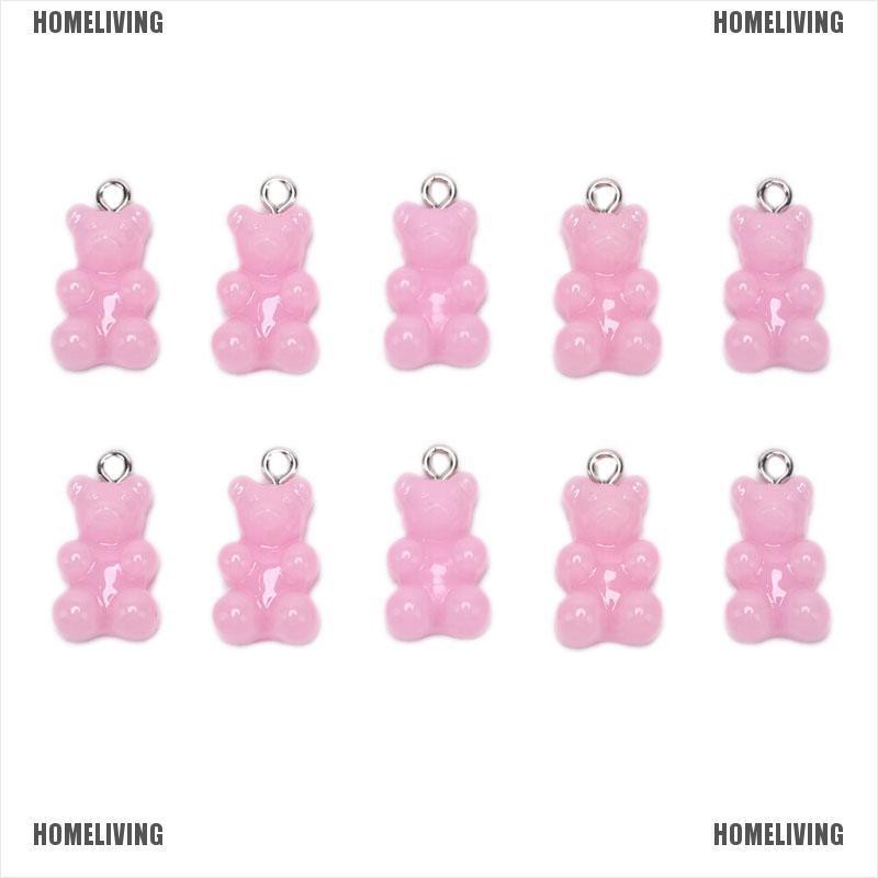 Set 10 Mặt Vòng cổ / Bông Tai Hình Gấu Gummy DIY