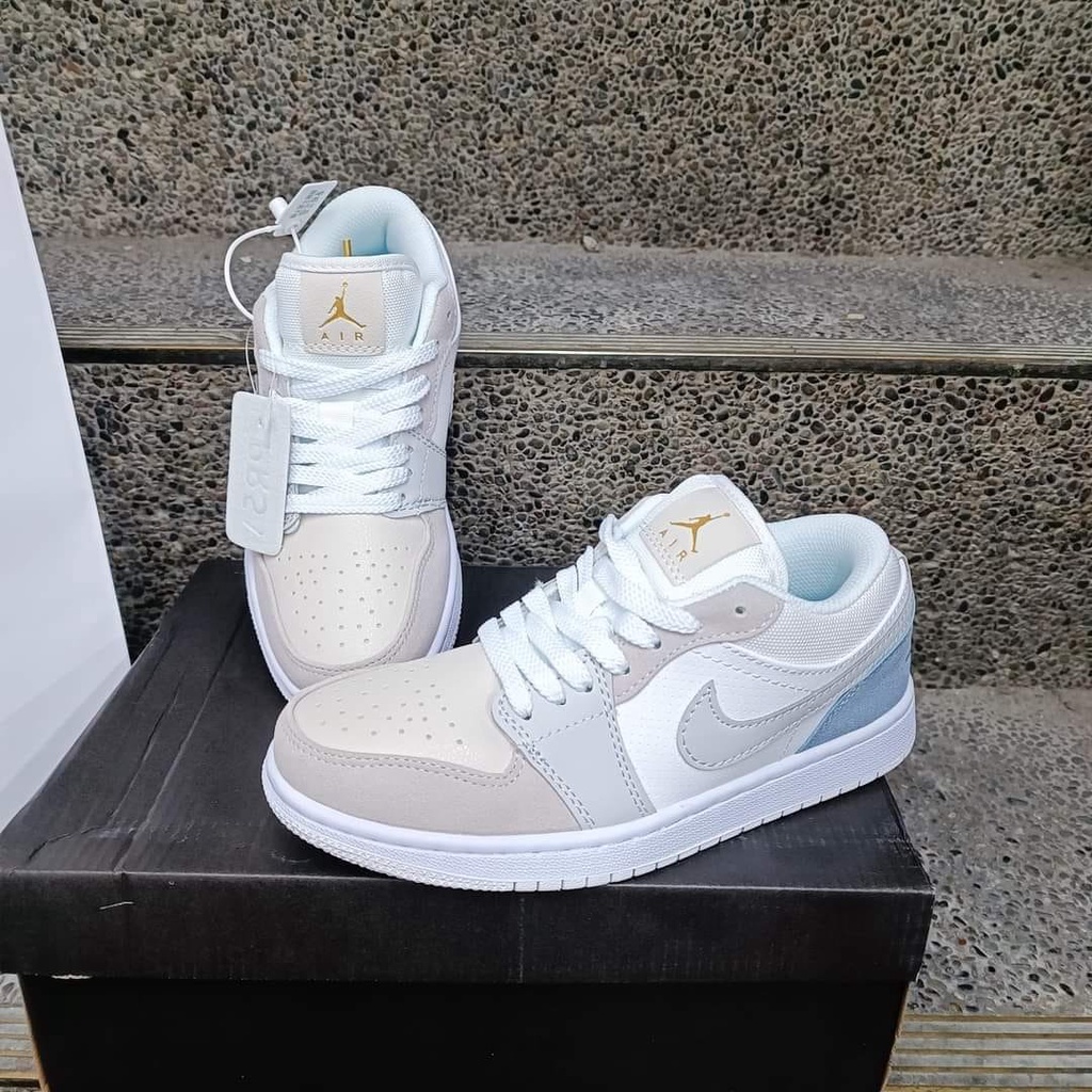 Giày Jordan Paris nam nữ cổ thấp 💥 Giày thể thao sneaker nam nữ Jordan thấp cổ màu xám xanh Full Box