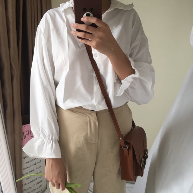 Áo ulzzang sơ mi tay bồng | BigBuy360 - bigbuy360.vn