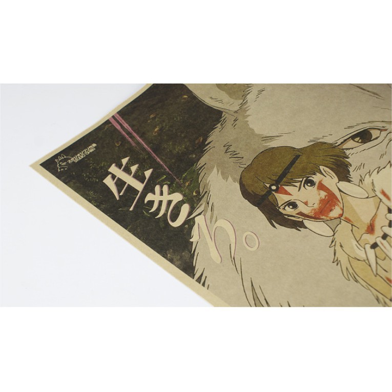 Poster anime treo tường phong cách retro 51x35.5cm