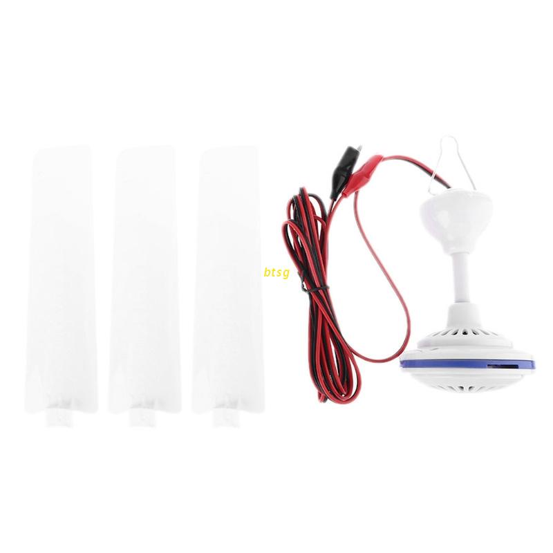 Quạt trần 12V 24V 19.6inch kèm công tắc và cáp nguồn 4.7m tiện dụng cho hoạt động ngoài trời