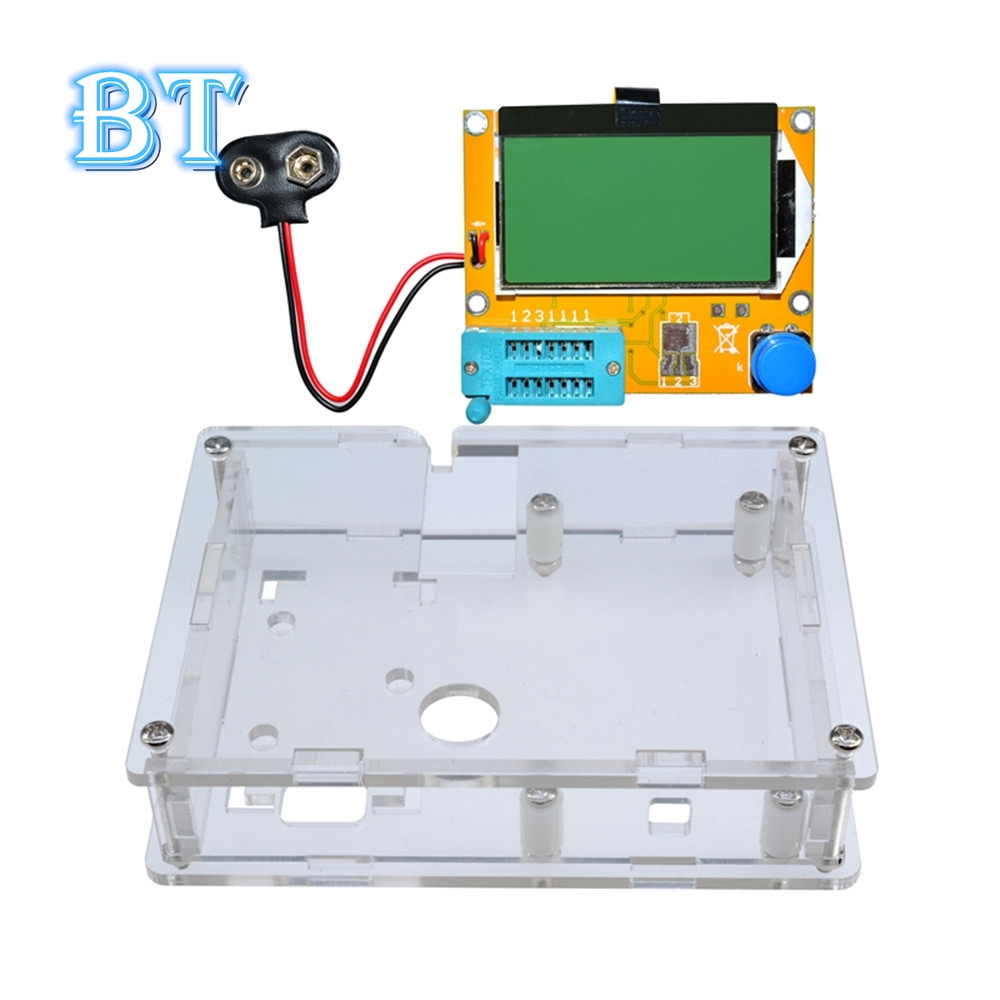Bộ thiết bị đo điện trở LCR-T4 M328 ESR MOS NPN / PNP kèm vỏ acrylic