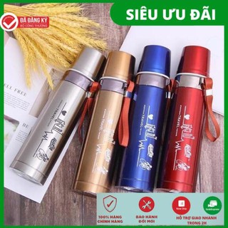 Bình giữ nhiệt inox 800ml có dây xách giữ nhiệt cực tốt - bình giữ nhiệt hình đạn .
