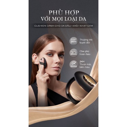 Phấn Cushion Mỏng Nhẹ Teint Idole Ultra Wear Skin -Fit Mesh Cushion Foundation
