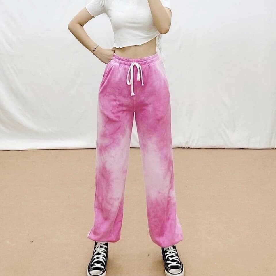 Quần Jogger  Loang Màu Dài Ống Rộng Có Bo SIMPLE Form Rộng Nam Nữ Ulzzang KUN