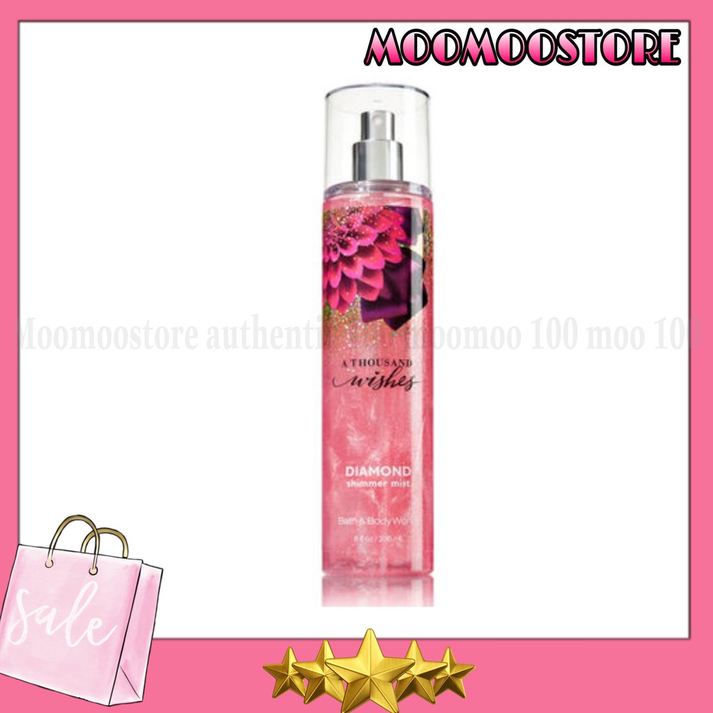 (HOTHIT) Xịt thơm toàn thân có nhũ Bath and Body Works A Thousand Wishes Diamond Shimmer Mist