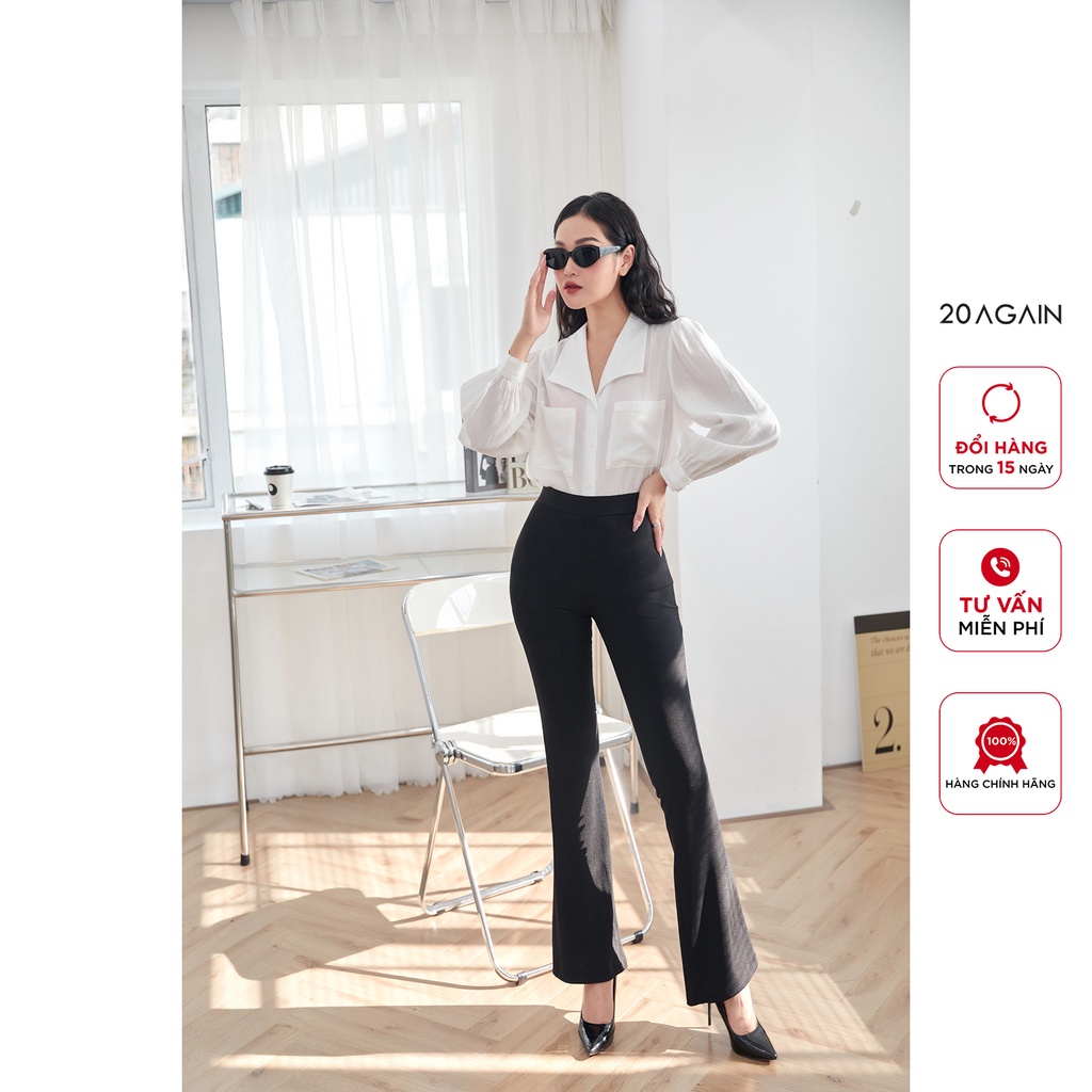 Áo sơ mi dài tay cổ bẻ 20Again, thiết kế túi ngực độc đáo, sành điệu ASA2033