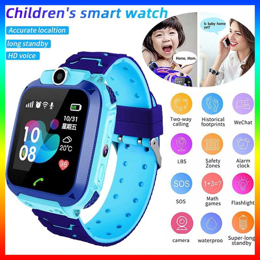 Đồng Hồ Thông Minh Q12 SOS Chống Lạc Hỗ Trợ Định Vị Gọi Điện Cho Bé