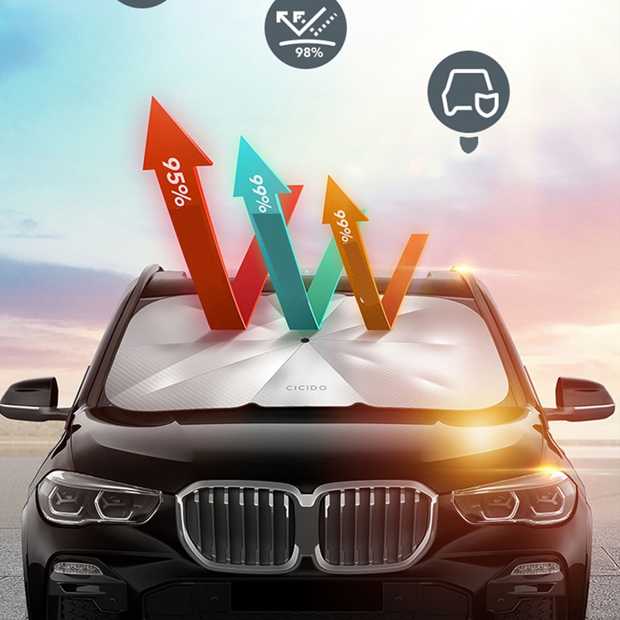 Ô che nắng kính trước xe ô tô CICIDO chống nóng, dù che kính lái xe hơi chống nắng tốt, rèm che nắng ô tô cao cấp
