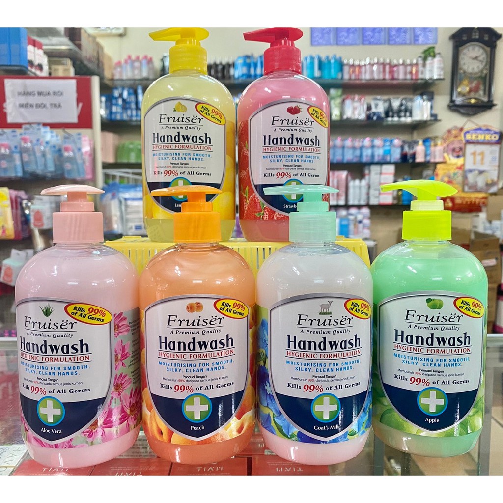 Sữa rửa tay diệt khuẩn FRUISER Hand Wash 500ml Nước rửa tay