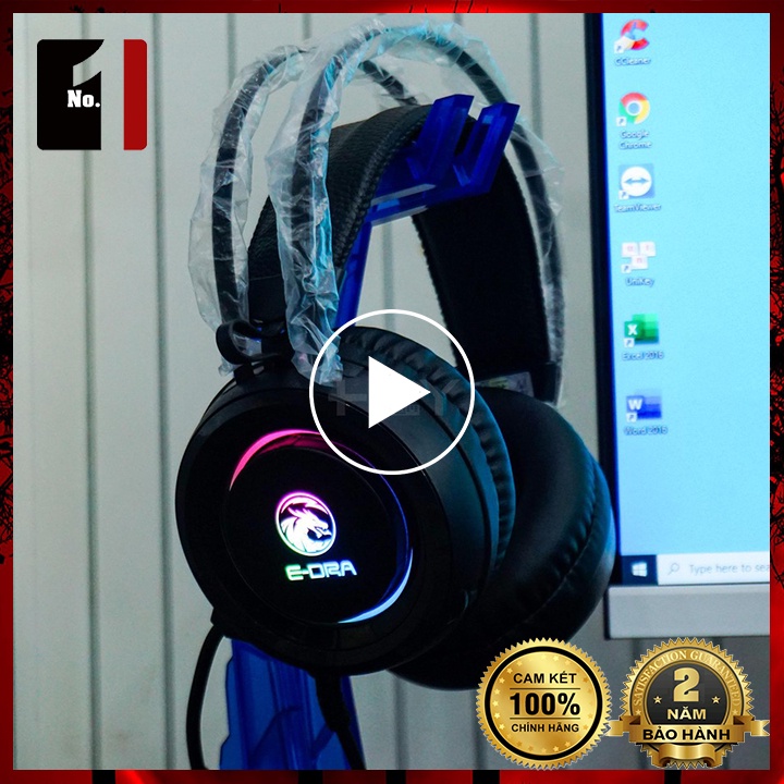 Tai Nghe Nhạc Headphone Gaming Chụp Tai E-DRA EH410 PRO Led RGB Tai Nghe Game Thủ Máy Vi Tính Laptop Pc
