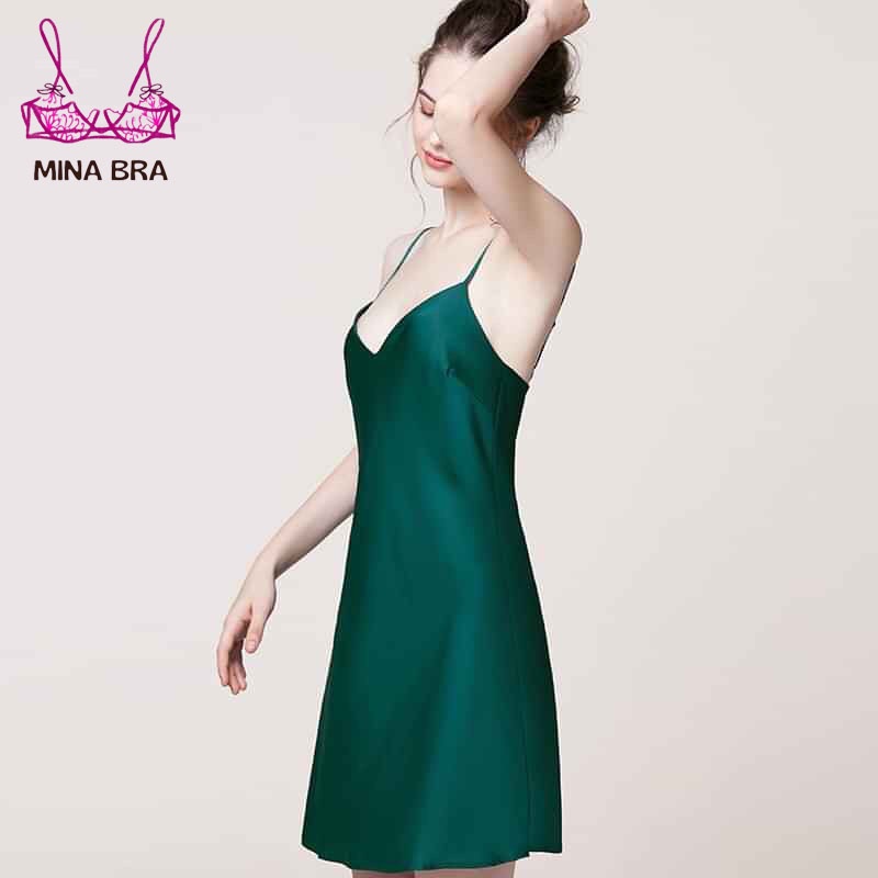 Váy Ngủ 2 Dây Gợi Cảm Thời Trang MINABRA Đầm Ngủ Sexy Lụa Satin Mềm Mịn Không Nhăn VN03 | BigBuy360 - bigbuy360.vn