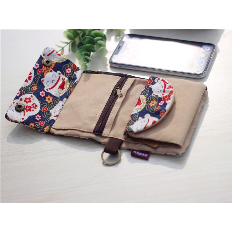 Ví Đựng Tiền Mini 30% Vải Canvas Đa Năng Phong Cách Hàn Quốc Dễ Thương Cho Nam Và Nữ