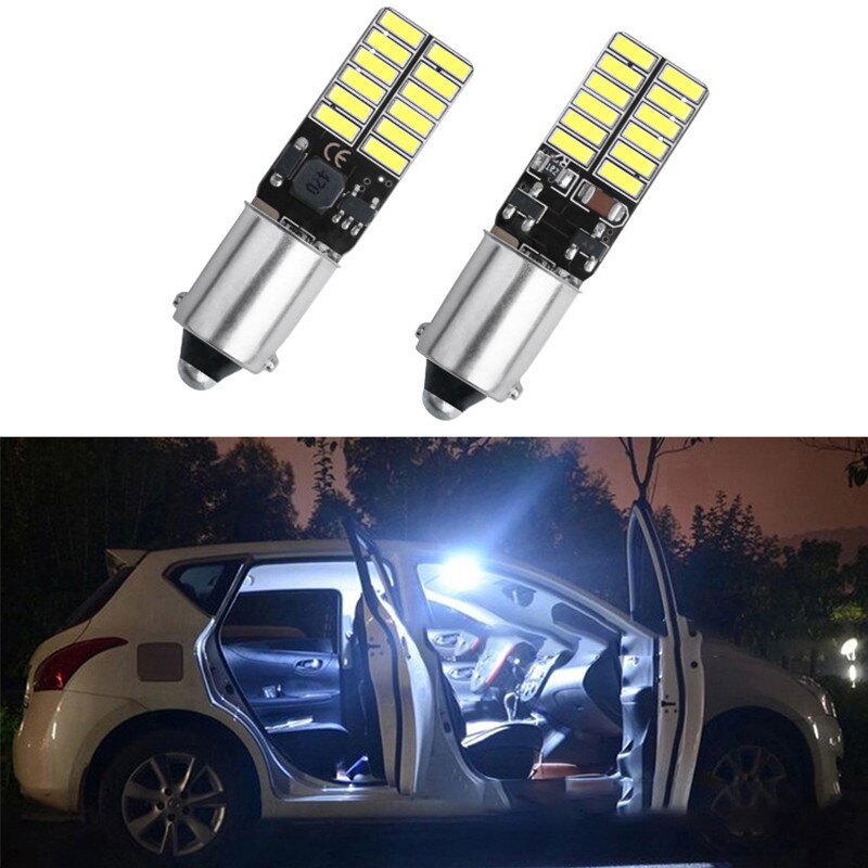 Set 2 bóng BA9S 24smd 4014 gắn đèn trần ô tô