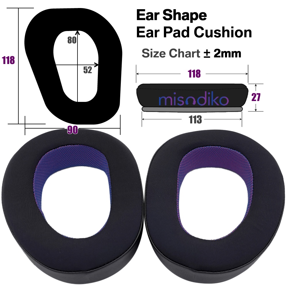 Cặp Mút Đệm Thay Thế Cho Tai Nghe Chụp Tai Sennheiser | Tai Nghe Chơi Game EPOS GSP 670 / 600 / 601 / 602 / 500 / 550 H6Pro