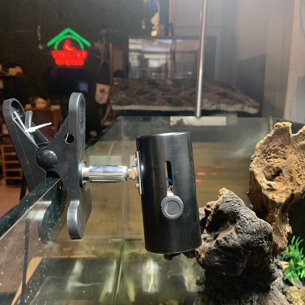 Kẹp đèn ngắn cho bò sát thú cưng quay 360 độ | Vietpetgarden