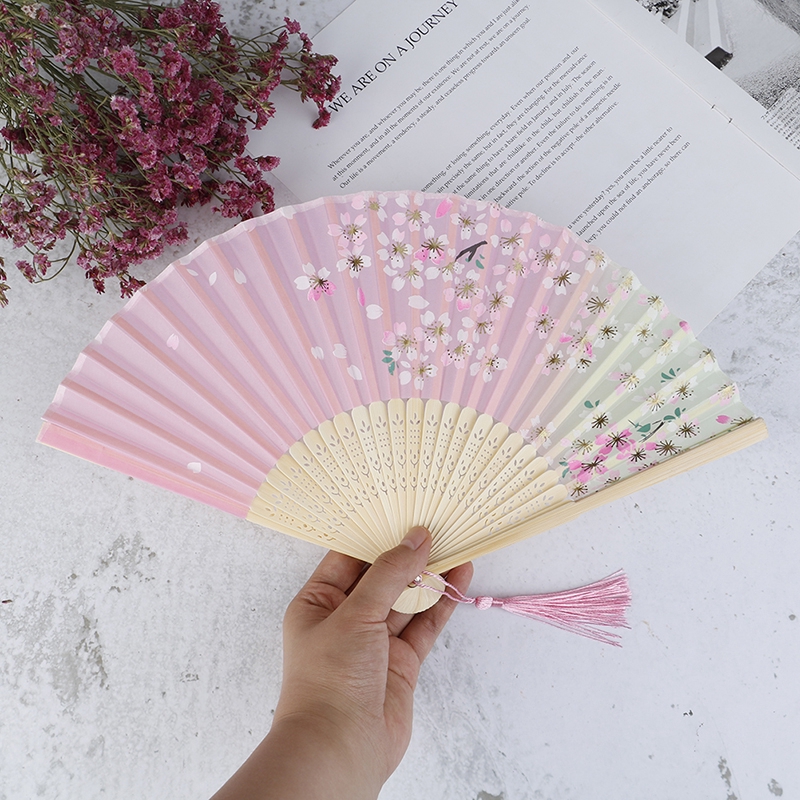 Quạt Xếp Cầm Tay 1XFan Kiểu Trung Hoa Nhật Bản Dùng Làm Quà Tặng Đám Cưới