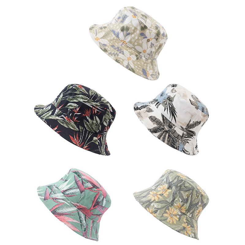 Mũ Tai Bèo Chống Nắng In Họa Tiết Hoa Phong Cách Nhật Bản