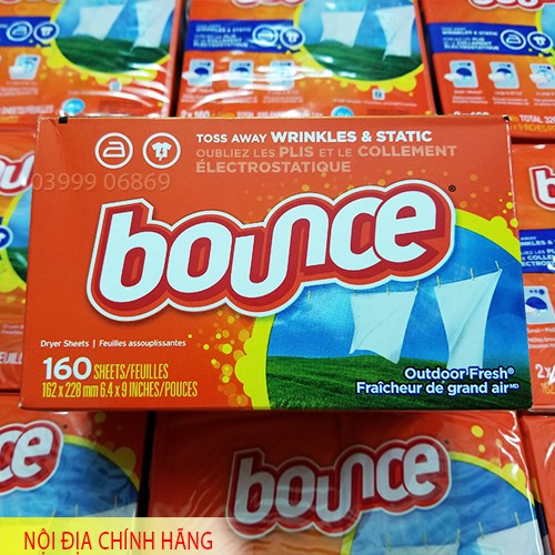 Hộp Giấy Thơm Bounce 4 In 1 Outdoor Fresh (160 tờ)