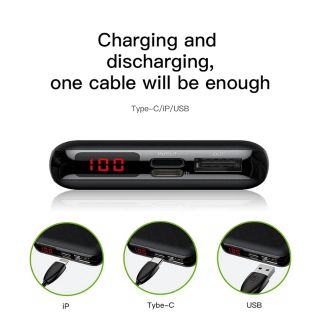 Pin sạc dự phòng Baseus nhỏ gọn có đèn Led