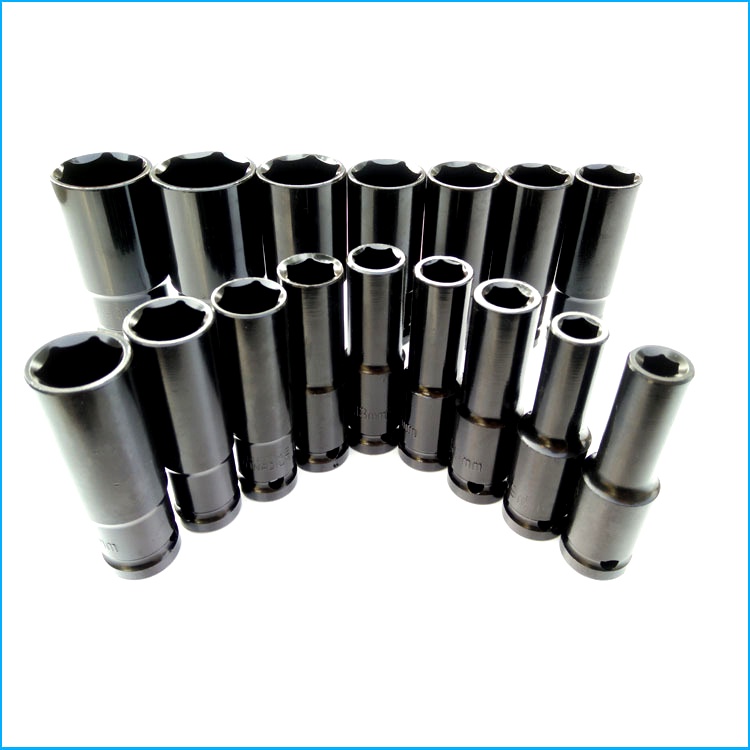 Bộ 9 đầu khẩu 1/2 8 - 32mm dài 78mm vặn bulong, đầu bulong, đầu tiếp màu đen