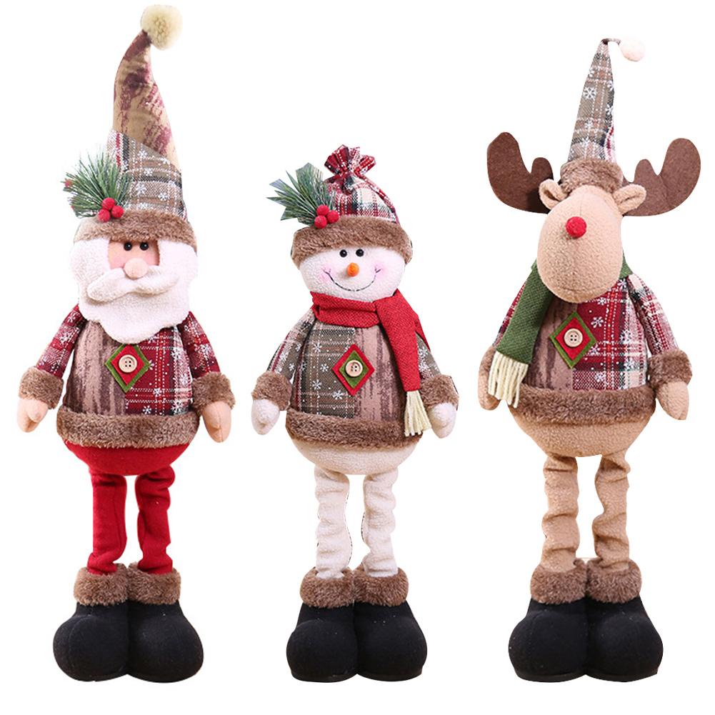 Búp Bê Trang Trí Giáng Sinh Hình Ông Già Noel / Người Tuyết / Tuần Lộc 60cm Có Thể Thu Gọn