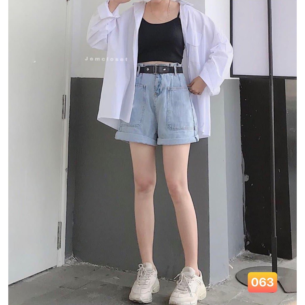 FS50K_Quần Short Jeans 2 Túi Cao Cấp OHS063