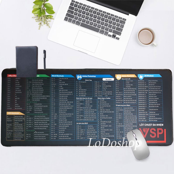 Miếng lót chuột - Pad mouse KHỦNG có phím tắt office , photoshop