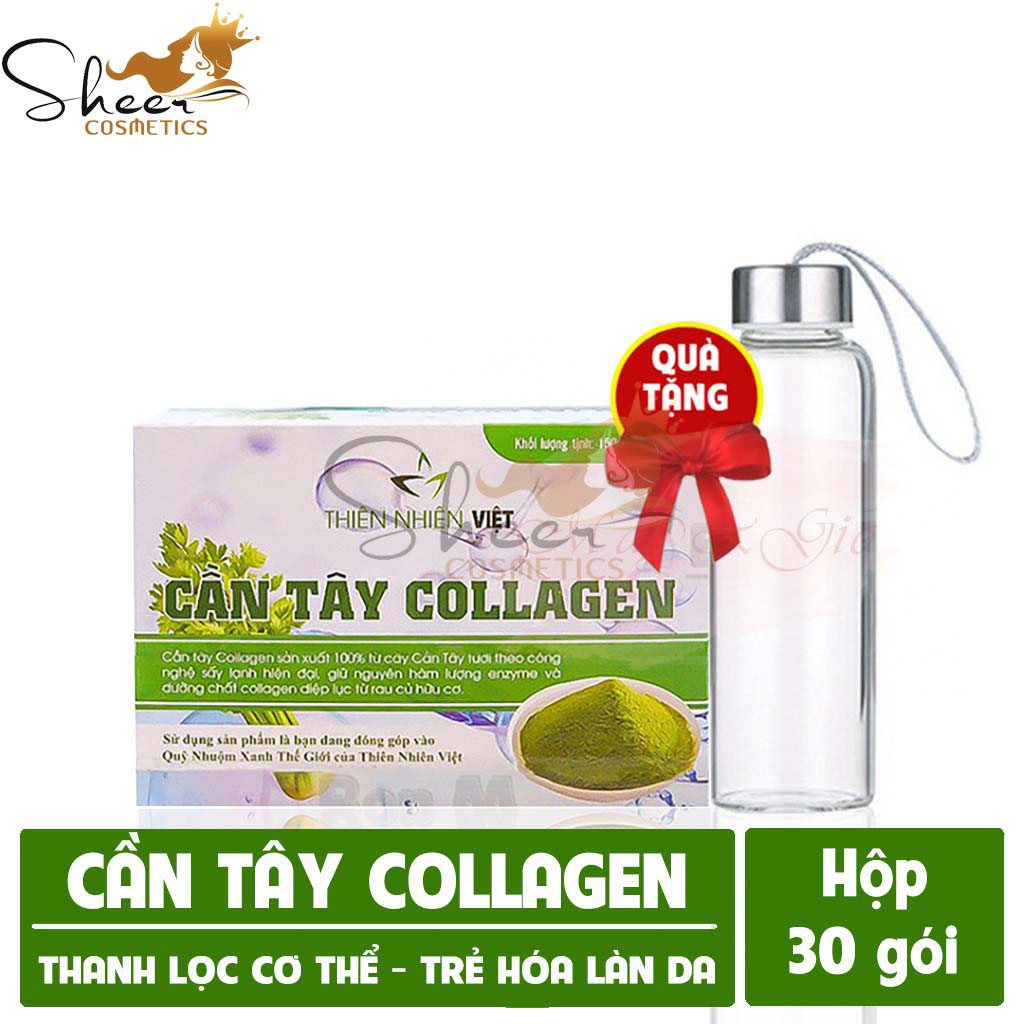 cần tây collagen thiên nhiên việt hộp 30 gói -hỗ trợ đẹp da hết nám