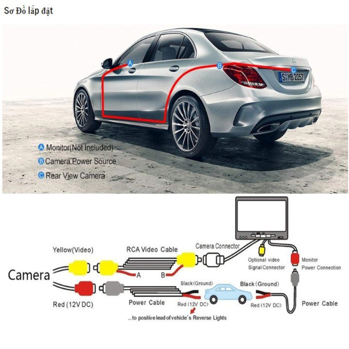 Camera lùi ô tô AHD độ nét cao dành cho màn hình ô tô, xe hơi công suất 5W TJ-HS-XG-GJ | BigBuy360 - bigbuy360.vn