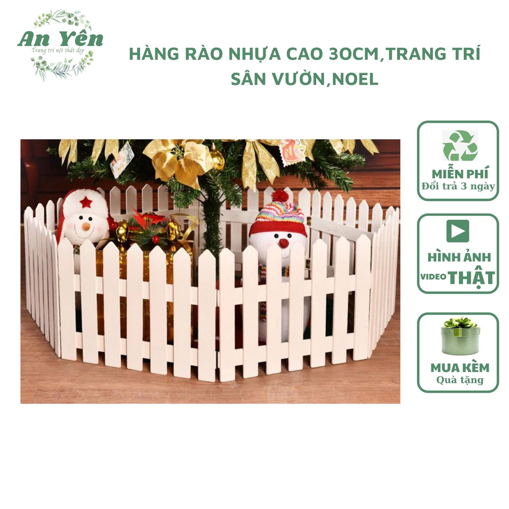 Hàng rào nhựa cao 30cm dài 160cm tranh trí sân vườn