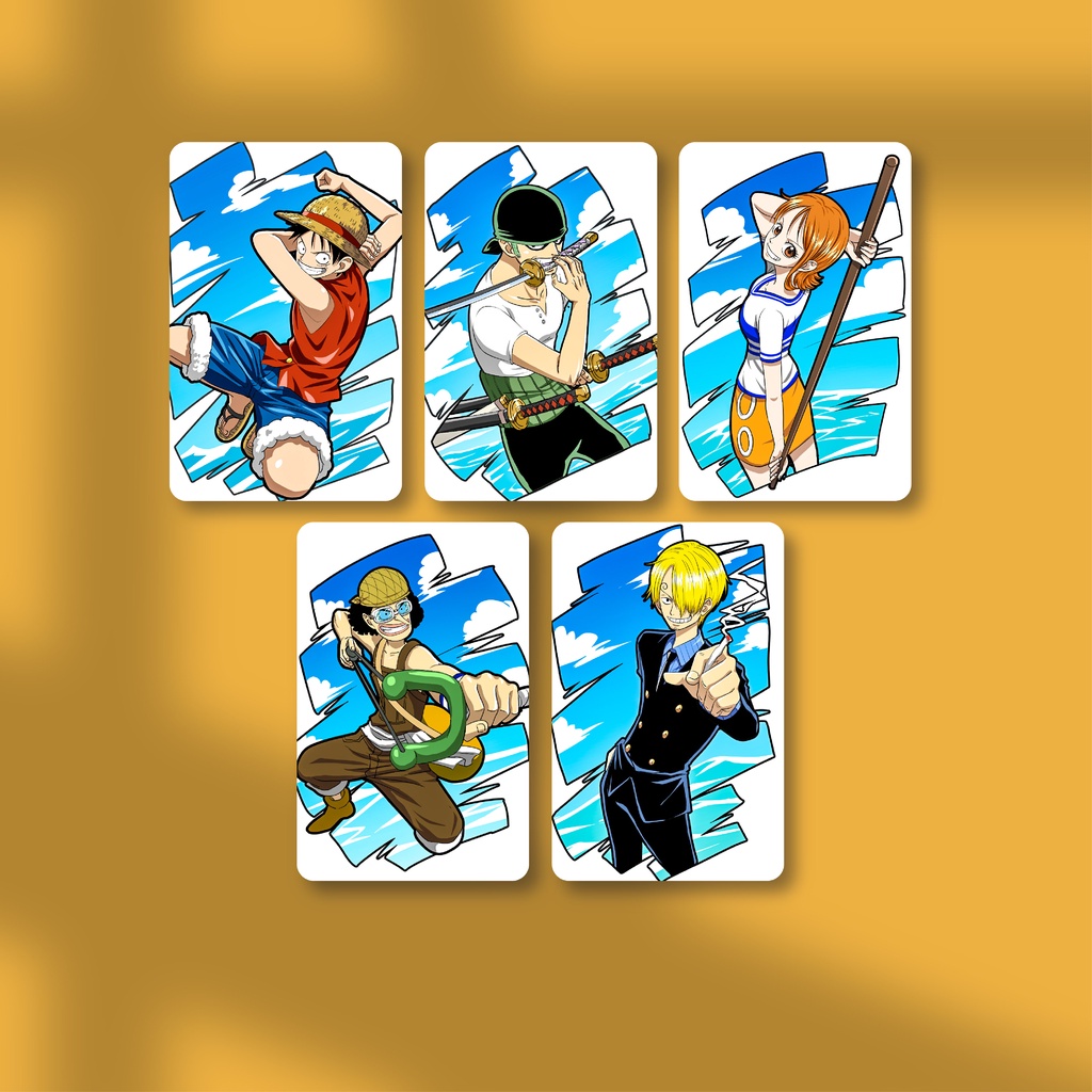 Thẻ Card Bo Góc Anime One Piece Straw Hat Pirates East Blue Saga - Giấy Bìa Cứng - Có Màng Cán