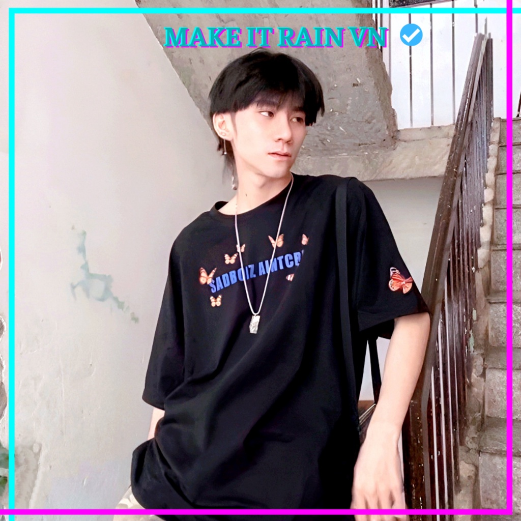 Áo Thun Tay Lỡ Unisex SAD.DREAMY Make It Rain VN, Áo Phông Nam Nữ Form Rộng, có hình ảnh video thật A72