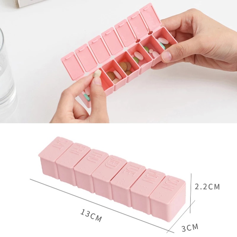 Hộp đựng thuốc chia 7 ngày cỡ nhỏ tiện dụng khi đi du lịch
