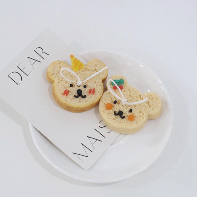 Khuôn Silicon Bánh Mỳ Sandwich Hình Gấu - Khuôn Làm Nến Thơm Handmade