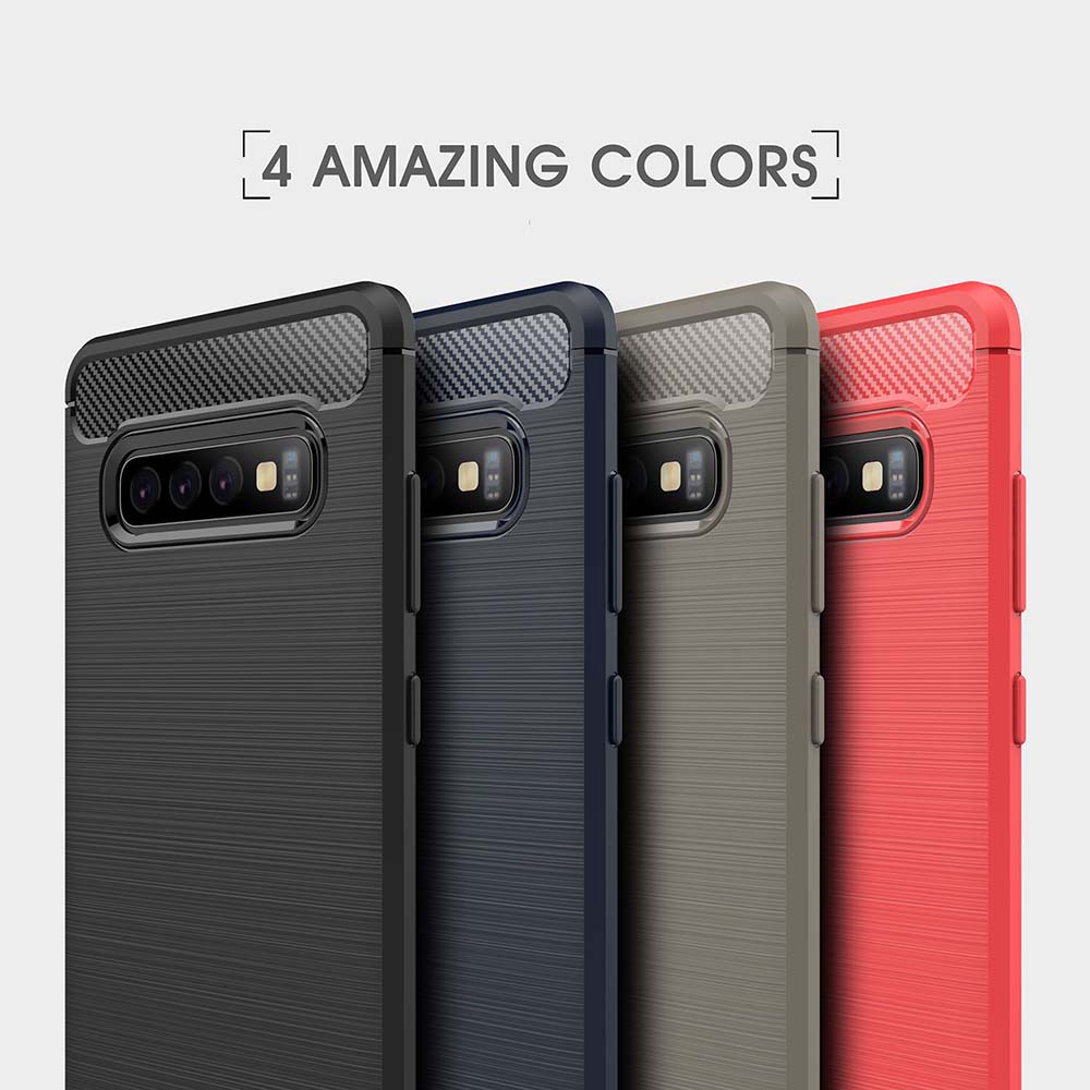 Ốp điện thoại TPU Silicon sợi carbon chống sốc cho Samsung Galaxy S10 S20 S21 S9 S8+ S20FE S20 S21 Ultra S10e