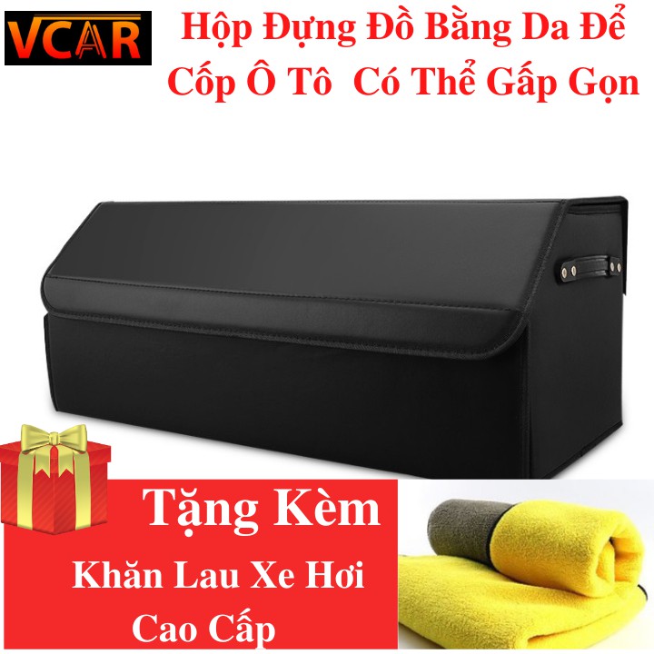 Hộp đựng đồ Thùng đựng đồ ô tô gấp gọn bằng da cao cấp TD01