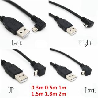 Cáp sạc đầu bẻ góc 90 độ cổng micro usb sang usb 25cm 50cm