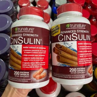 Viên uống hỗ trợ cân bằng đường huyết từ vỏ quế Trunature Advanced Strength CinSulin