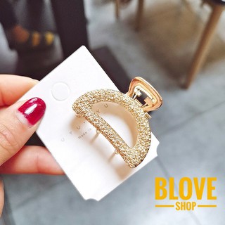 Kẹp tóc càng cua hình vòm Hàn Quốc hình nơ xi vàng cực đẹp - hàng hot trend
