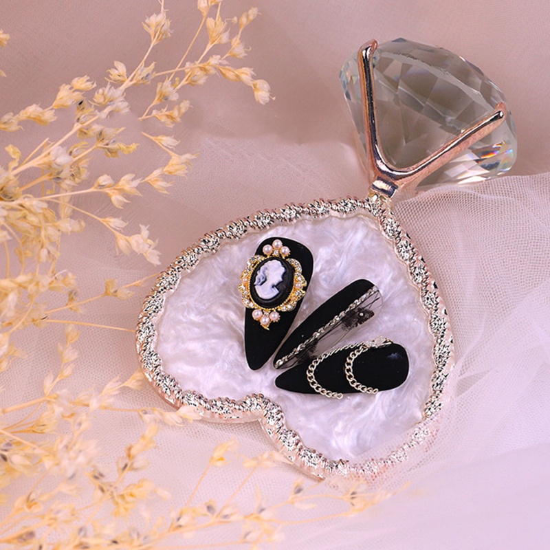 Bảng Trưng Bày Móng Tay Giả Hình Tròn / Trái Tim Nhiều Màu Sắc DIY