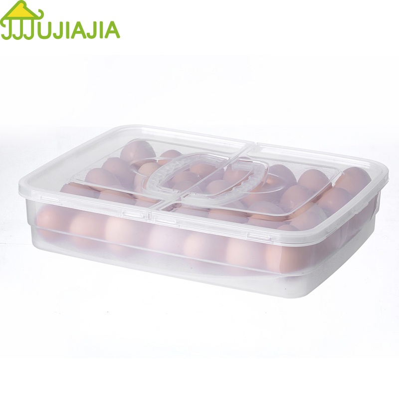 Hộp Đựng Trứng JUJIAJIA Bằng Nhựa Trong Suốt