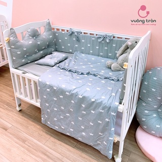 Nôi cũi, giường cũi cho bé thương hiệu  Vuông Tròn cho bé yêu, giường cũi trắng nhiều chức năng